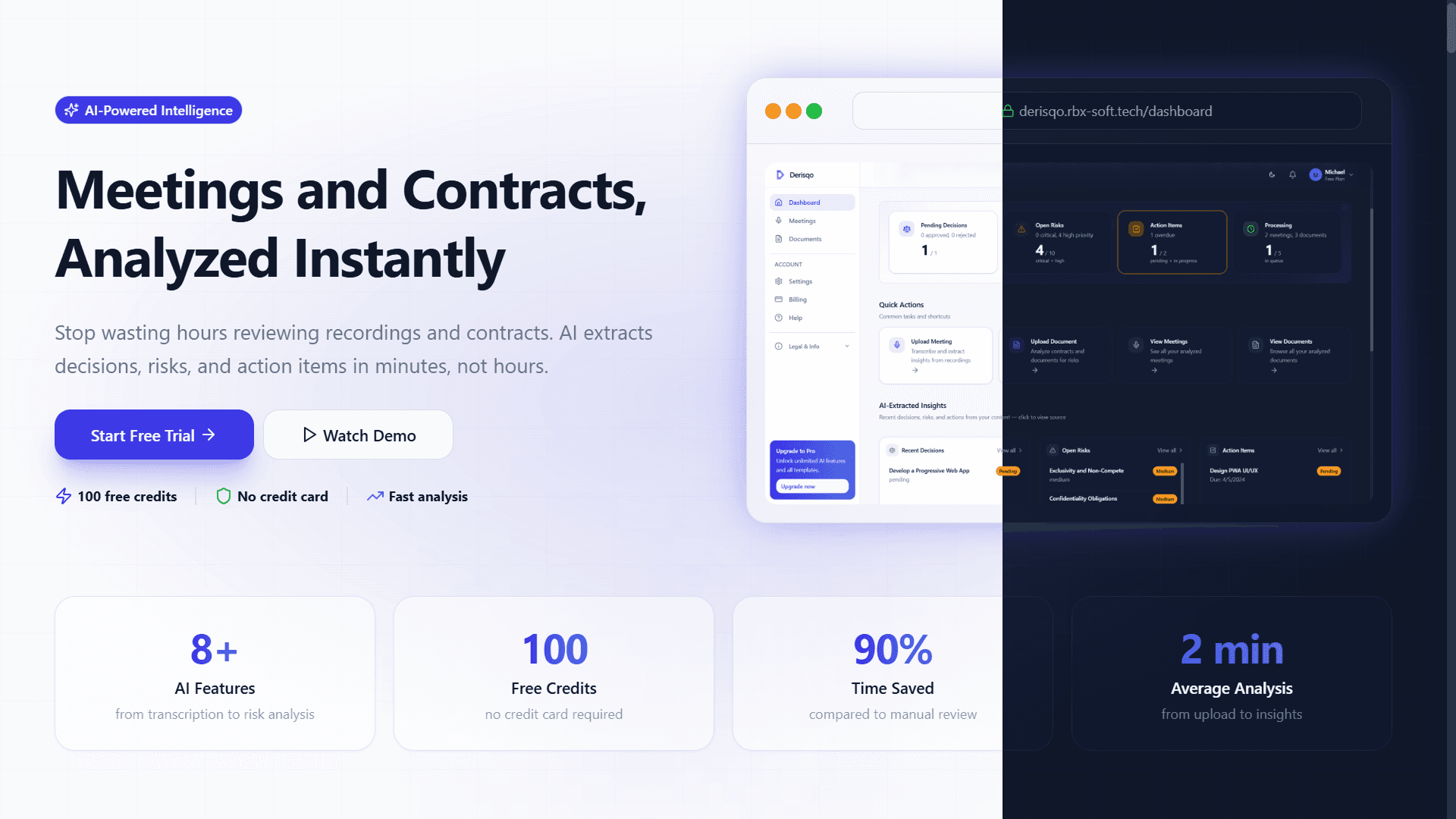 Derisqo - AI Document & Meeting Analysis Platform